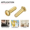 DTGN 14pcs M3x10mm(DxL) Brass Head Machine Screws Suitable for Machinery