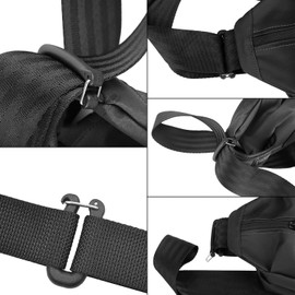 LUORNG 10 mochilas desmontables con hebilla cuadrada para exteriores, hebilla elástica de 38 mm, hebilla de clip en U, hebilla ajustable para cincha, gancho de fijación, color negro, Negro -, 38MM