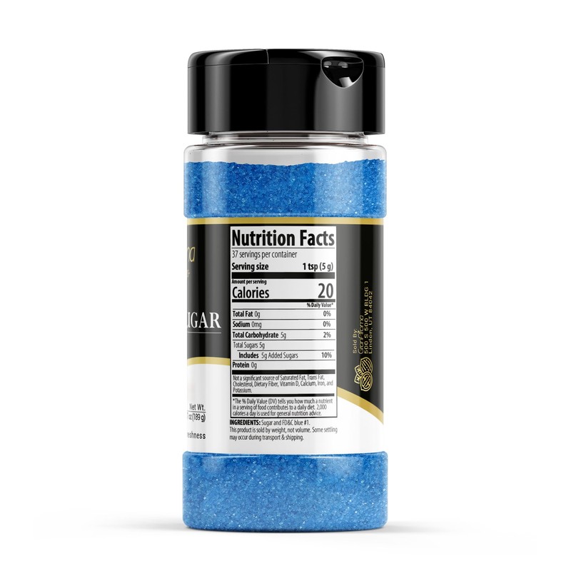 GranAroma Blue Sanding Sugar, Decorative Sprinkles, Cakes & Cookies, Bakery