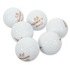 BESPORTBLE 6pcs Rubber Golf Practice Balls Realistic Feel for Training