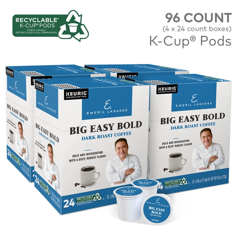 Emeril Big Easy Bold, Single-Serve Keurig K-Cup Pods, Dark Roast