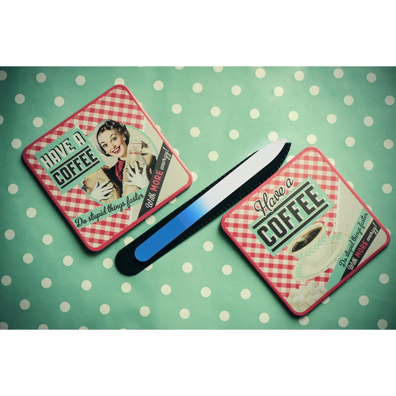 Mont Bleu Colour Crystal Nail File in Black Pouch -