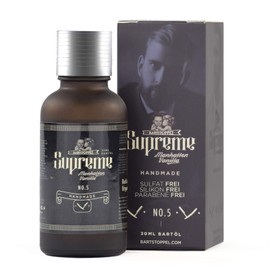 Bartstoppel® Bartöl Vanille Duft Supreme Herren - für tägliche Bartpflege von 3-Tage-Bart oder Vollbart - 30ml Beard Oil Vegan - mit Rizinusöl das Bartwachstum fördern - Made in England