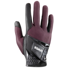uvex Sumair - Flexible Riding Gloves for Men and Women - Durable - Breathable Material - Black-Burgundy - 6.5