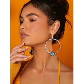 Cowgirl Outfits for Women Western Cowgirl Cowboy Enamel Hat Dangle Earrings Bohemian Rodeo Boot Drop Earrings Jewelry Accessories Gifts