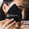 BLEND & SNAP Large Velour Triangle Makeup Puff for Smooth