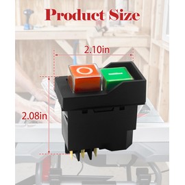 Table Saw Power Switch Fits for Craftsman& Hitachi Metabo &Ryobi,Replace CMXETAX69434502,371450,375819,089240028147(6-pin 18A 127V)