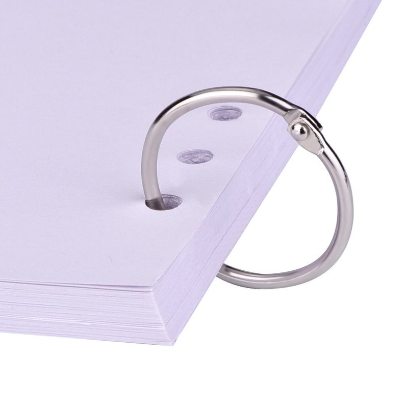 eBoot Metallringe für Buchbinder, lose Blätter, Silber, 3,8 cm, 10