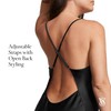 Victoria's Secret Satin Open-Back Slip, Black, XL
