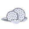 Yinshine 12pcs Melamine Dinnerware Set, Dinner Dishes Set for 4,