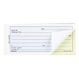 Blueline Receipt Book, 50 Carbonless Duplicates, Bilingual, 2-3/4" x 6-3/4" (DCB2870)