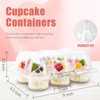 NPLUX 6 Count Cupcake Containers 15 Pack Cupcake Holders Clear
