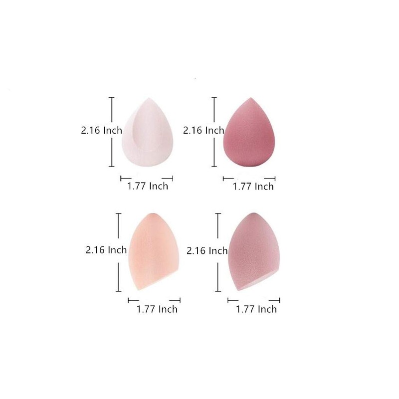 SINEN Juego de 4 esponjas de maquillaje para uso seco
