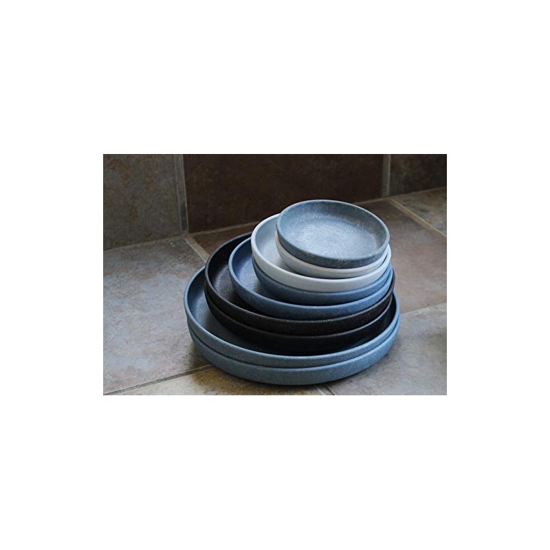 Hachiman Gardens Arbre Eco Plate/Saucer, Round, No. 4, Gray