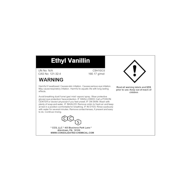 Ethyl Vanillin High Purity 50g (50 Grams)