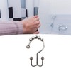 Stainless Steel Shower Curtain Hooks Resistant Double Glide Smooth Sliding