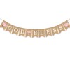 Flower God Bless Banner Baptism Burlap Garlands Girl Pink Cross