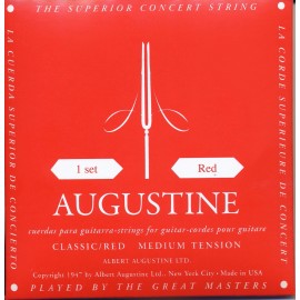 Augustine Red Medium Tension, Classical Guitar Strings (AUGREDSET)
