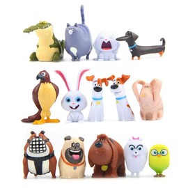 yuanpulalala 14Pcs Movie Secret Life Pets Garage kit Cake Ornament