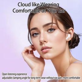 Noise Cancelling Earbuds 5.4 Bluetooth Earbuds LED Power Display Mini Crystal in-Ear Earbuds with Wireless Charging Case Touch Control Built-in Mic Headphone for Sports/Sleep Earbuds (Modern, Purple)