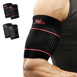 Bicep Tendonitis Brace for Pain Relief, Bicep Tendonitis Sleeve for Muscle Strains Recovery, Upper Arm Brace for Rehab (X-Large, 1Pair)