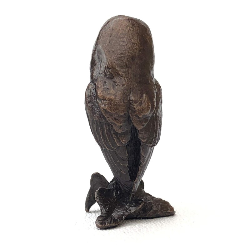 Richard Cooper & Company Solid Bronze Miniature Barn Owl, Rich