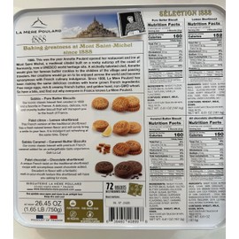La Mère Poulard French Butter Cookies, 4 Flavors 26.45oz