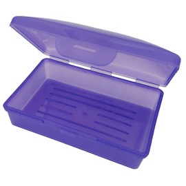 American Comb: Soap Box, 1 Purple - Made in The USA - Soapbox with Hinged Lid and Secure Latch