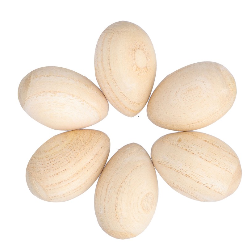 Wood Eggs Shakers Set Natural Wooden Egg Rattle Musical Percussion