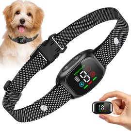 Dog Bark Collar, Bark Collars for Small Medium Dogs, Thunbest No Shock Anti Barking Collar – 4 Modes & 8 Sensitivity Levels – IP67 Waterproof, Rechargeable, Magnetic Charging Black