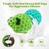 HIPPIH Indestructible Squeaky Dog Toys, Interactive Dog Balls 2 Pack,
