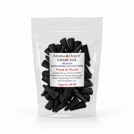 1'' Frankincense & Myrrh Incense Charcoal Cones (Approx. 40-50)