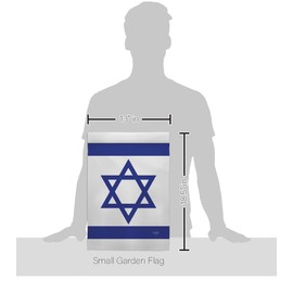 Breeze Decor Bandera de Israel Israeli Wall Hanging Mount Bracket Set Flag Pole Holder Garden Banner Room Indoor Outdoor Tapestry Sign Grandma Gifts Front Door, Jewish Decorations Made in USA