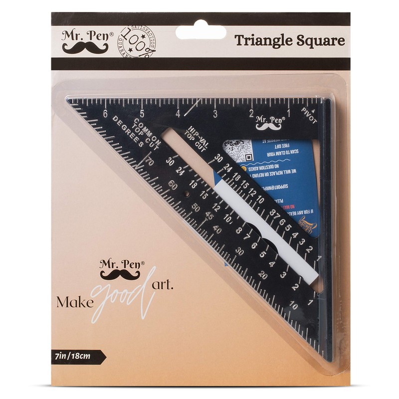 Mr. Pen- Metal Square Ruler, 7 Inch, Aluminum Rafter Square,