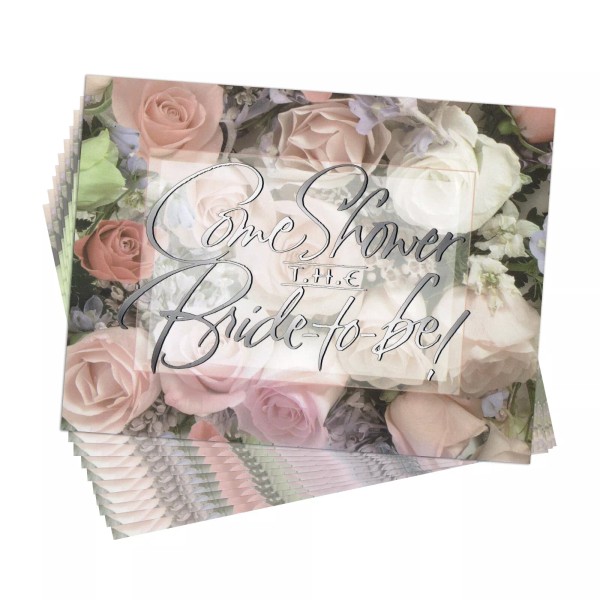 American Greetings Set of 10 Rose BRIDAL SHOWER Recipe Share