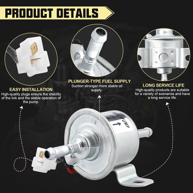 12V Electric Fuel Feed Pump 129612-52100 Replacement for Yanmar 4TNV88