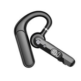 NVAHVA Single Bluetooth Phone Earpiece 48Hrs Earbud One Ear Piece Open Ear Bud Air Bone Conduction Earless Out of Ear Headphones Bluetooth Wireless Headset with Mute Microphone Earhook for Work