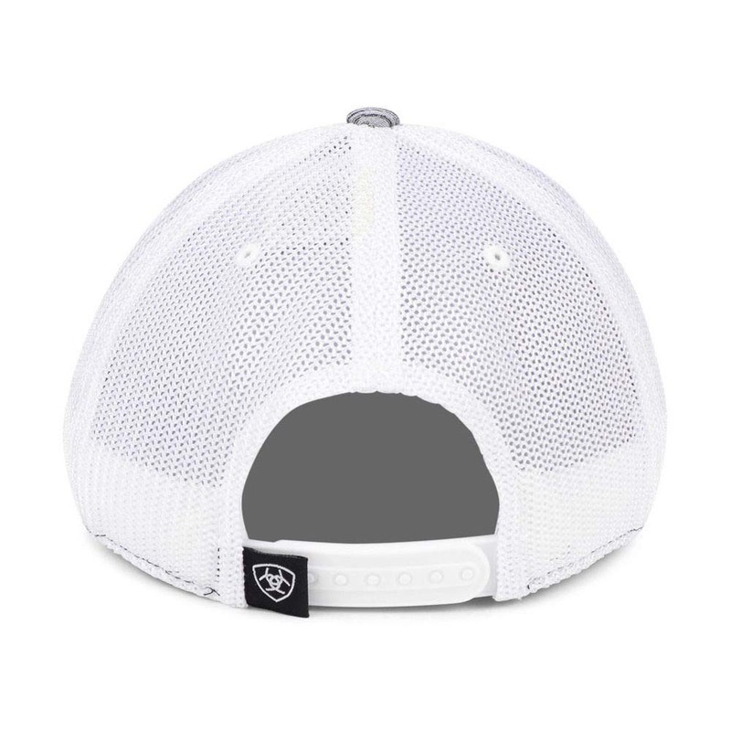 ARIAT RWB Shield Logo Flexfit110 Snapback Cap Heather Grey/White One