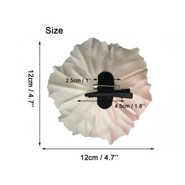 Koolgil Women's Bohemia Peony Flowers Hairpin Hair Clip Flower Brooch for Travel Party Festivals (Red Dark Green White)