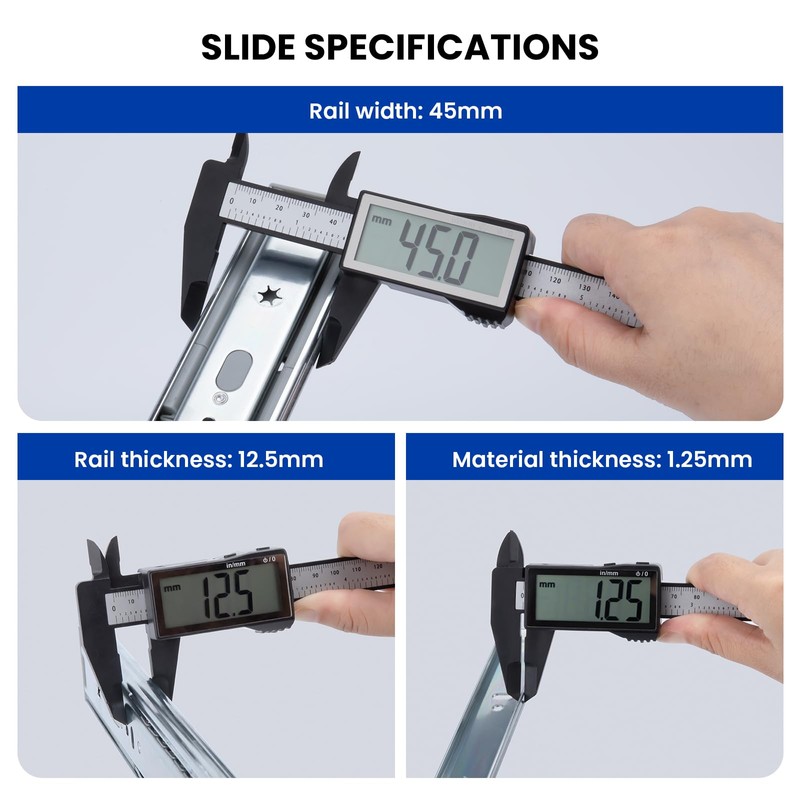 LONTAN 4 Pairs 22 Inch Heavy Duty Soft Close Drawer