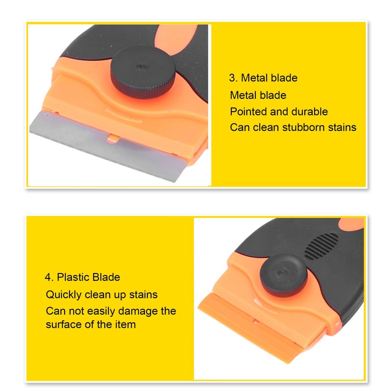 Scrapers, 2 in 1 Scraper Tool ABS Metal Plastic Blades
