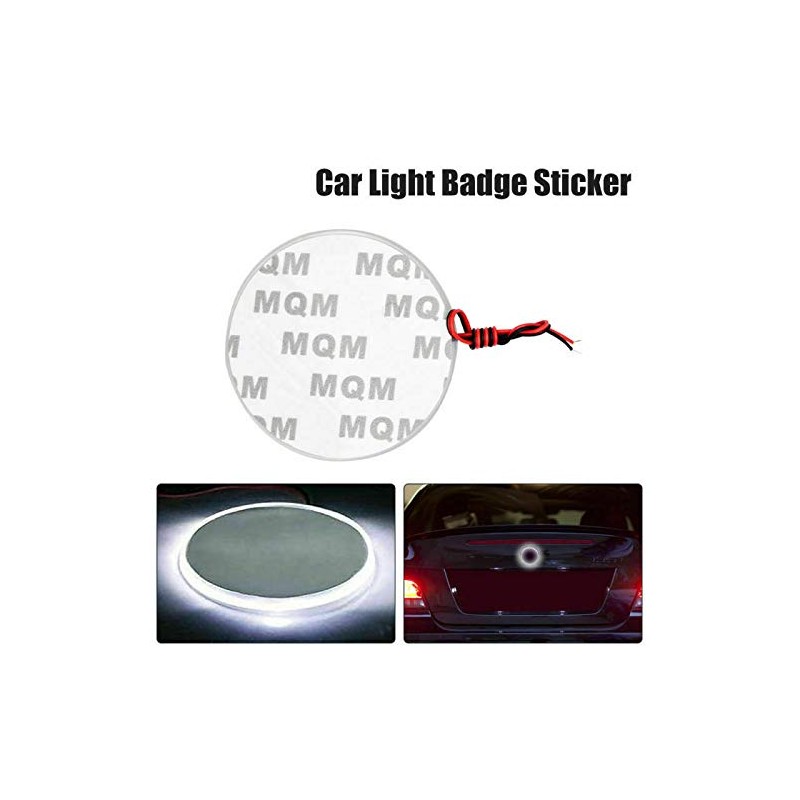 Riloer Car Light Badge Sticker, 82mm LED Badge Emblem Lamp