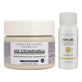 Mascarilla Facial Despigmentante Y Anti-acné Con Ahas 100gr Tipo de piel Tarro con 100grs                                                             
