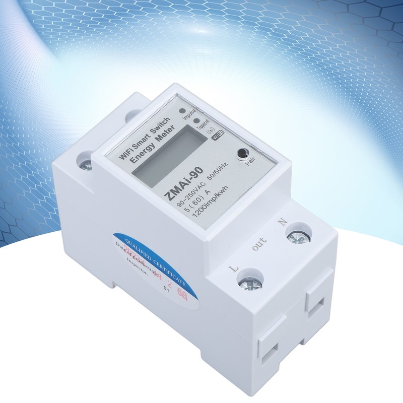 Single Phase Energy Meter WiFi Metering Switch Electric Meter APP