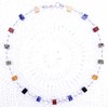 Rock Crystal Jewellery Necklace with Colourful Gemstone Cube Clasp 925