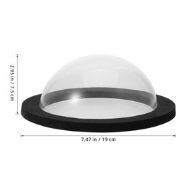 Yardwe Dome for Watching Pond Fish, Acrylic Dome Plastic Hemisphere Floating Fish Dome Fish Floating Dome for Pond Pool Fish Tank Diameter 15cm