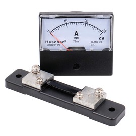 Heschen Rectangular Panel Mounted Electricity Meter Ammeter Tester DH-670 DC 0-30A Class 2.0 with Shunt