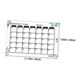 COHEALI 1 Set Whiteboard Calendar Stand Erasable Monthly Planning Board Dry Erase Board for Refrigerator Desktop Calendar