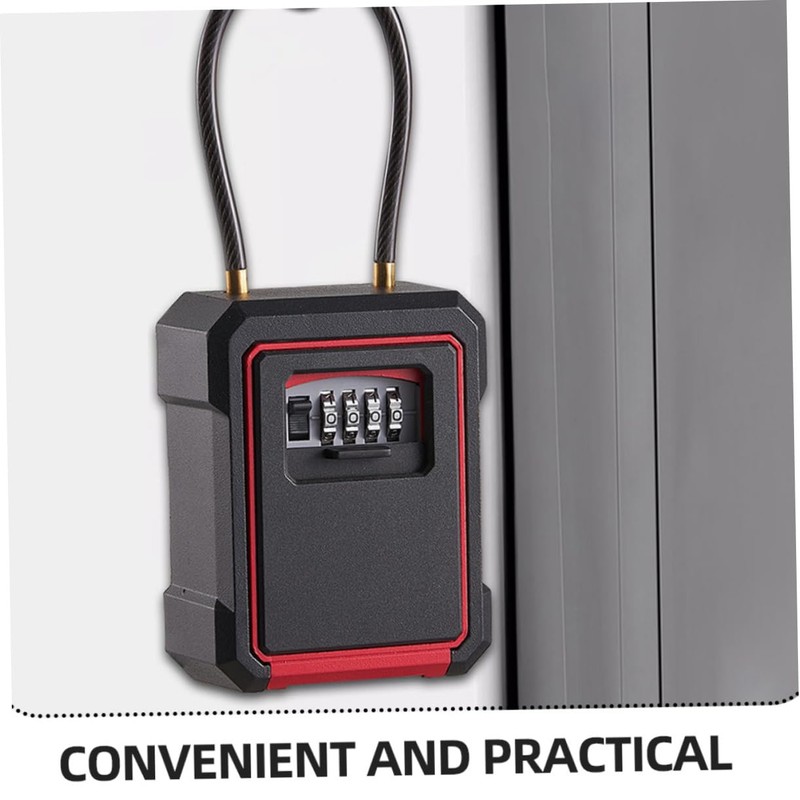 SHINEOFI 1Set Lock Box with Code Wall Mount Key Storage