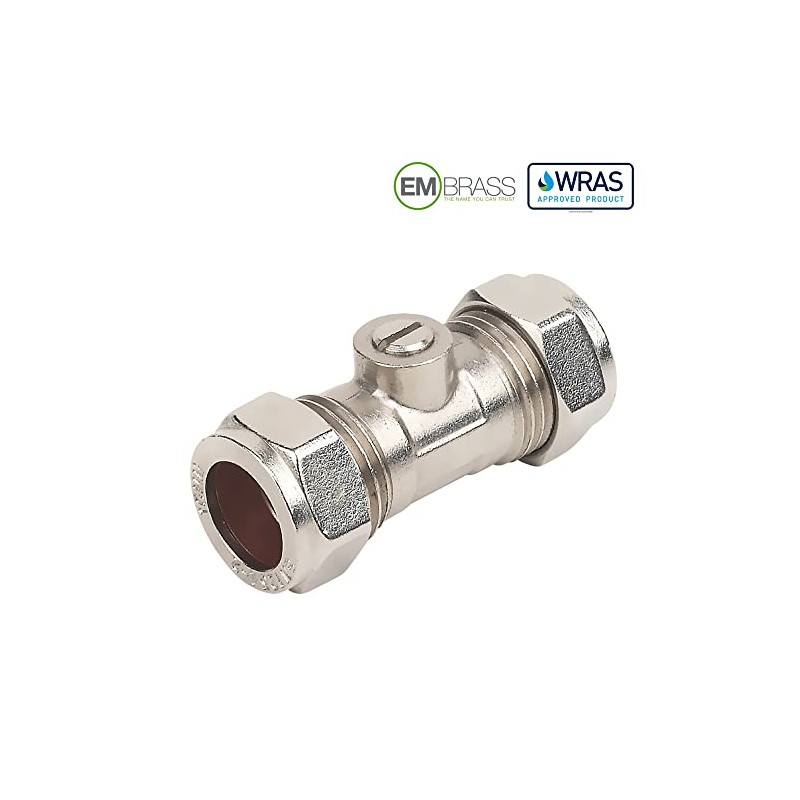 10 x 15mm Isolation Valves Chrome WRAS Approved Reeds